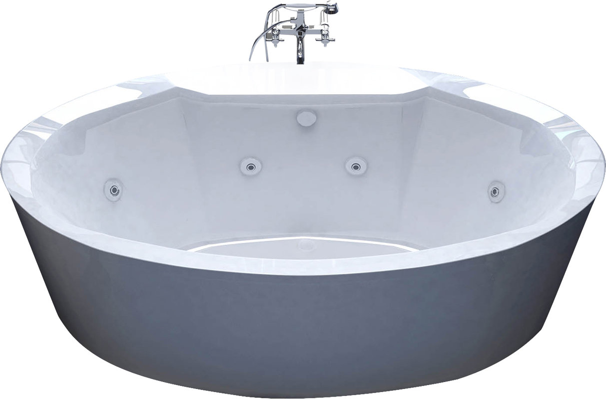 Best Acrylic Bathtub Reviews 2023 TOP 10 Choices   Salina 67.18%2522 X 33.43%2522 Freestanding Whirlpool Bathtub 